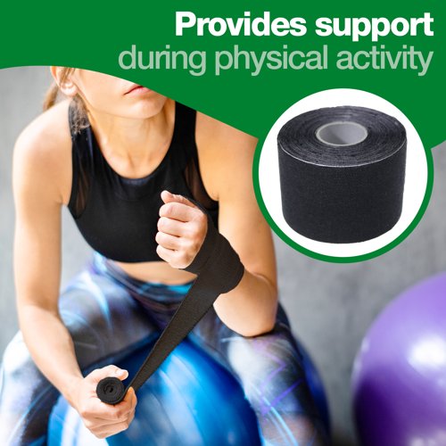 HypaPlast Kinesiol. Tape Black 5cm x 5m