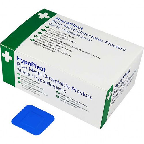 HypaPlast Blue MetalDetectable Plasters, Washproof, PK100
