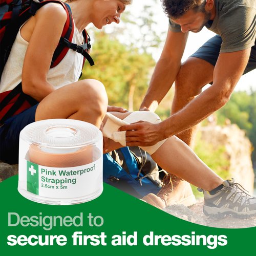 HypaPlast Strapping Tape Pink Waterproof 2.5cm x 5m