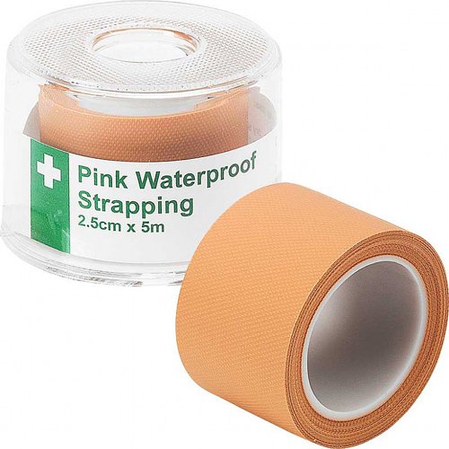 HypaPlast Pink Waterproof Strapping Tape, PK3, 2.5cm x 5m