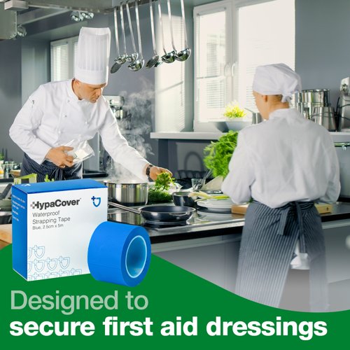 HypaPlast Blue Waterproof Strapping Tape 2.5cm x 5m