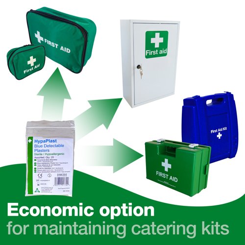 HypaPlast Blue Metal Det. Pl. 20 As. Plasters Assorted PK20