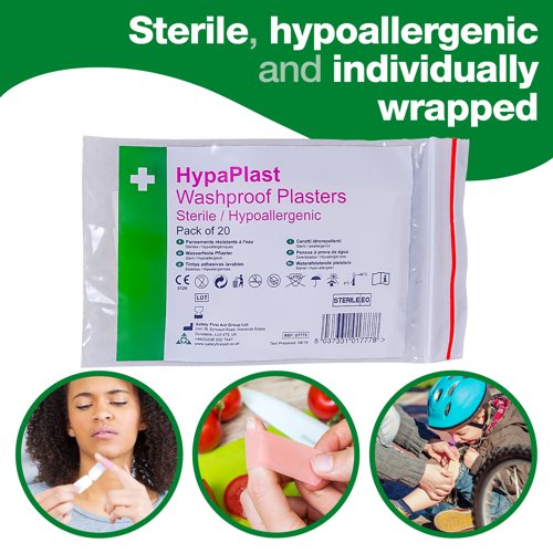 HypaPlast Pink WasHypaPlastr. Pl. 20 As. Plasters Assorted PK20