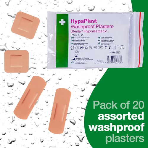 HypaPlast Pink WasHypaPlastr. Pl. 20 As. Plasters Assorted PK20