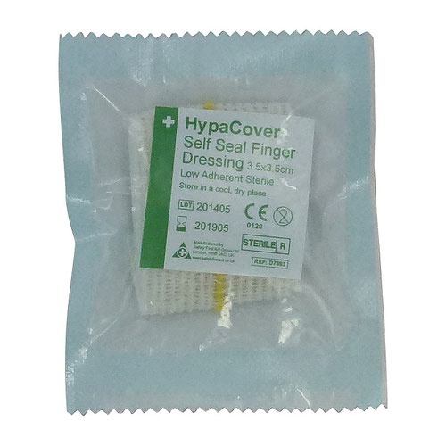 HypaCover Self Seal Finger Dressing, 3.5 x 3.5cm, Pack of 12