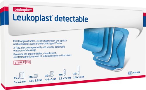 Leukoplast Detectable Blue Plasters Assorted Pack of 95