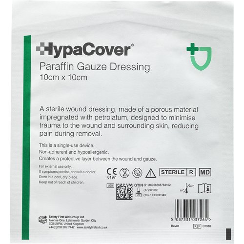 HypaCover Paraffin Gauze Dressing - 10 Pack 