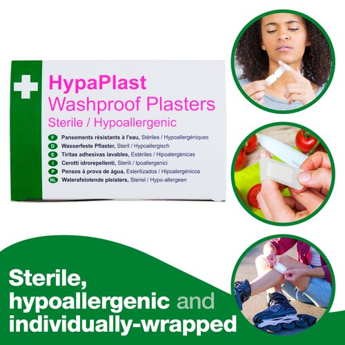 HypaPlast Clear WasHypaPlastroof Plast. 100 Plasters PK100