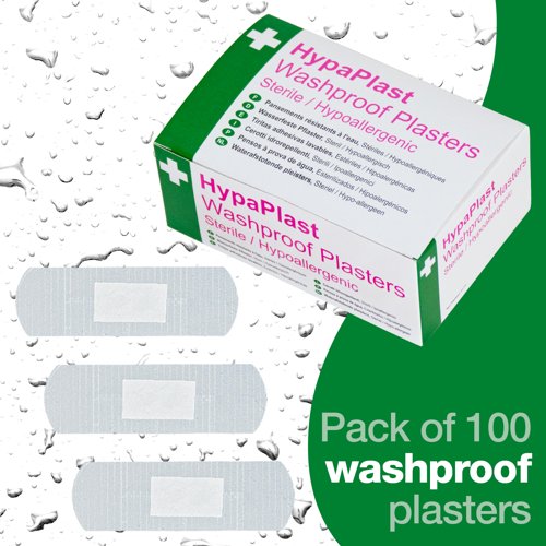 HypaPlast Clear WasHypaPlastroof Plast. 100 Plasters PK100