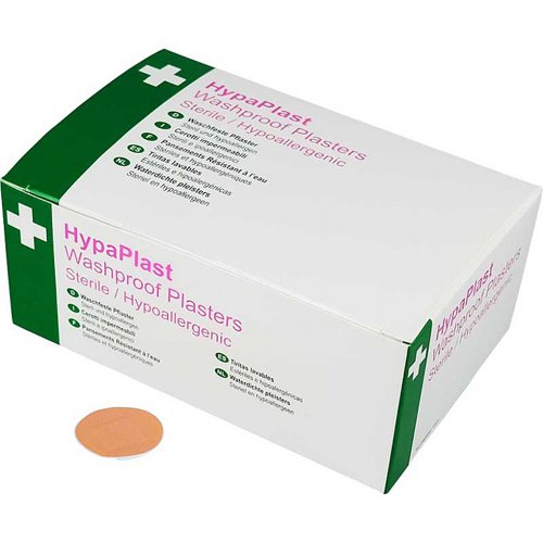 HypaPlast Pink Washproof Plasters, 2.5cm Spot PK100