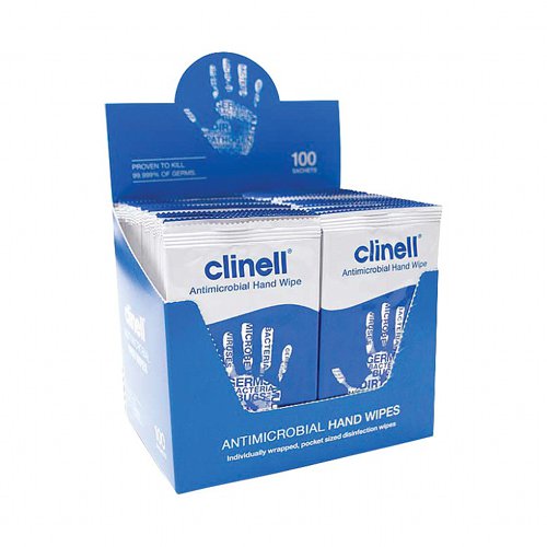 Clinell Antibac Hand Wipes PK100