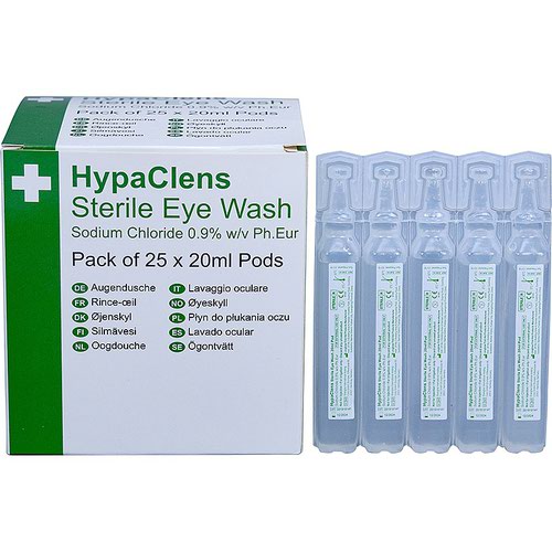 HypaClens Sterile Eyewash 20ml Pods (Pack 25) - E401APK25