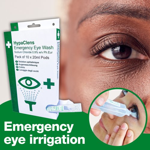 HypaClens Emergency Eye Wash Dispenser (10 x 20ml pods) - E4201