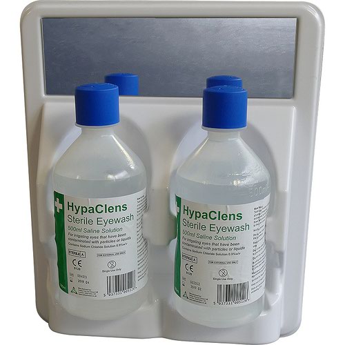 HypaClens 2x500ml Eyewash Station with 2 HypaClens Eyewash Bottles (500ml)
