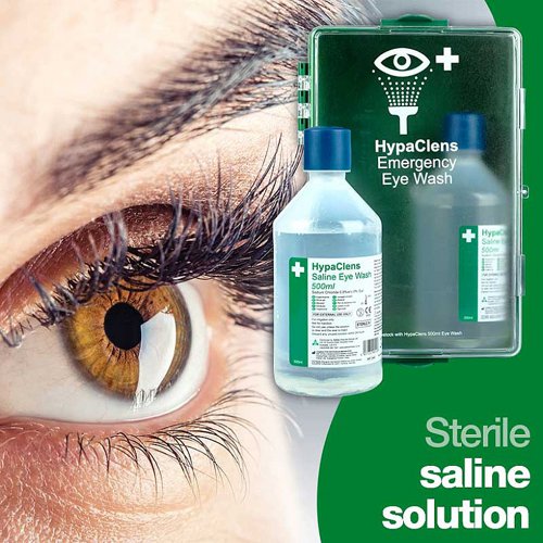 HypaClens Economy Eyewash Cab. 2 x 500ml Eyewash Bottles