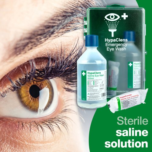 HypaClens Economy EyeWash Cab. 2 x 500ml Eyewash Bottles