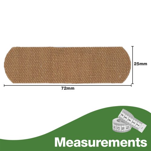 HypaPlast Heavy Duty Fabric Pl. 100 Plasters 7.2cm x 2.5cm PK100