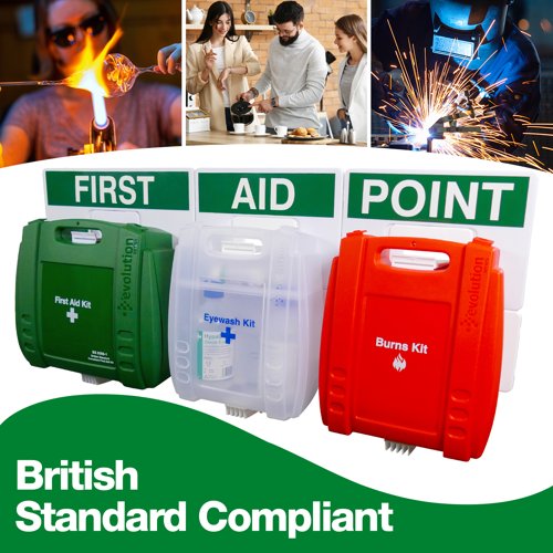 Evolution Plus First Aid Eye Wash and Burns Point (Large) British Standard Compliant