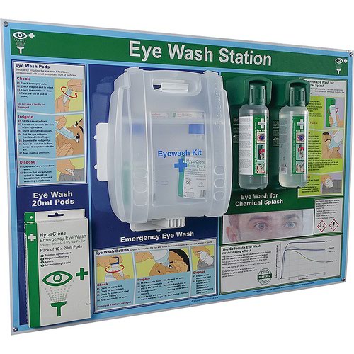 HypaClens 3-in-1 Eye Wash Station (Pods, 500ml & Cederroth)