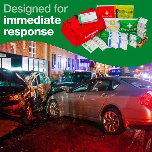 Emergency Trauma Kit in Red Emergency Bag - K169