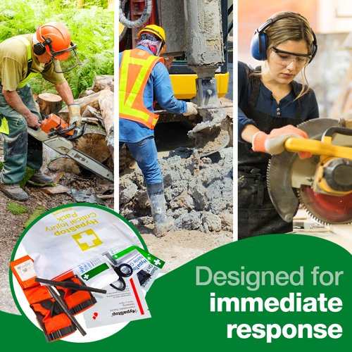 HypaStop Critical Injury Pack in Vinyl Wallet Professional