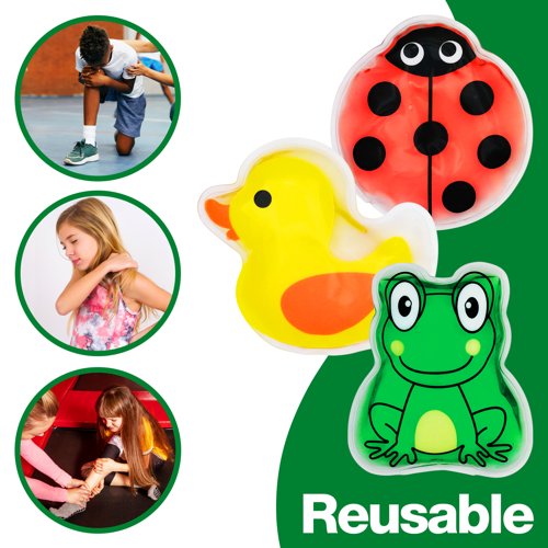 HypaGel Hot/Cold Packs for Children 3 Pack Ladybird+Frog+Duck