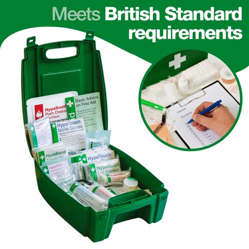 Evolution Series British Standard Compliant Workplace First Aid Kit in Green Evolution Case Small - K3031SM