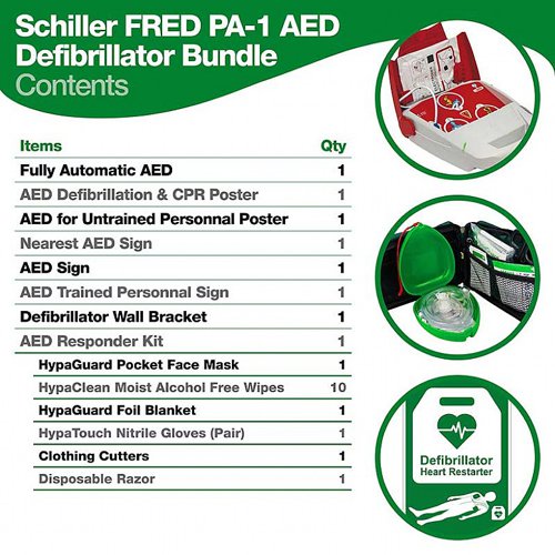 Schiller FRED PA-1 AED Bundle with Bracket
