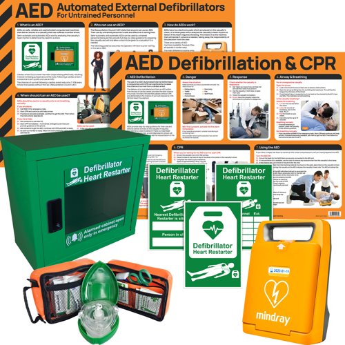 Mindray C1A Fully Automatic AED Bundle with Cabinet