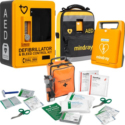 Mindray C1A AED Bundle with HypaGuard Outdoor Cabinet