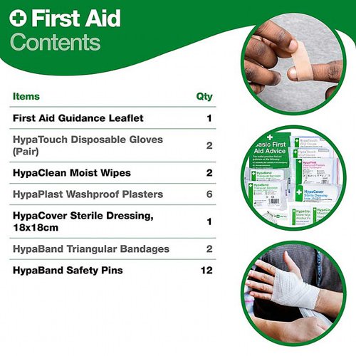 Off-Site First Aid Kit in Vinyl Wallet - K307T