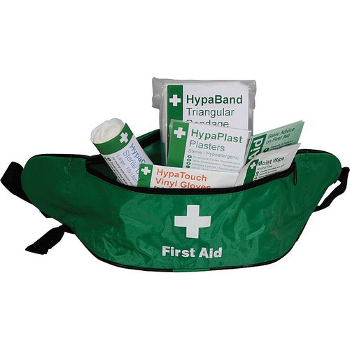 HSE Travel First Aid Kit in Bum Bag (Green)