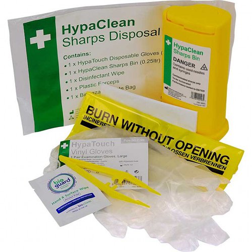 HypaClean Sharps Disposal Pack 1 Application - K399