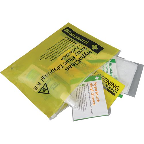 HypaClean Body Fluid Disposal Kit in A Wallet 1 Application - K418A