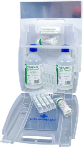 Evolution Plus 2x500ml Eye Wash Kit with Mirror and 8 Eye Wash Pods