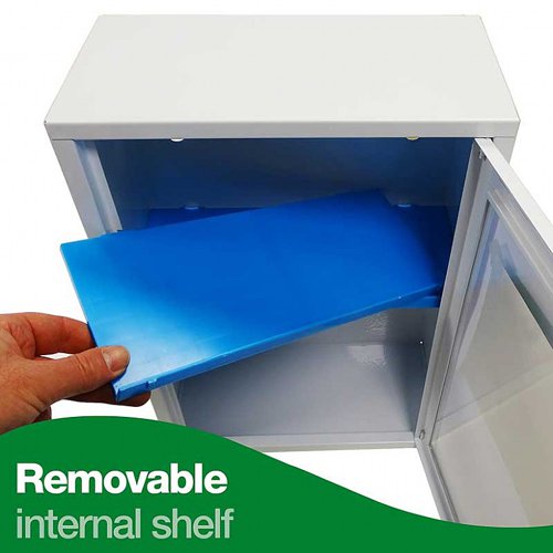 Metal First Aid Cabinet Clear Door, Single Depth