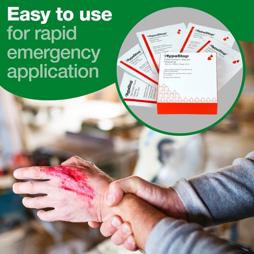 HypaStop Haemostatic Gauze (Pack of 5) 10cm x 10cm