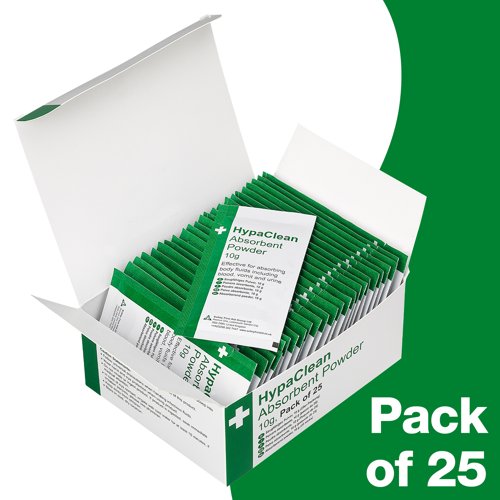 HypaClean Absorbent Powders Pack of 25 x 10g pouches