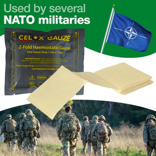 Celox Haemostatic Gauze Single Z-Fold 5ft