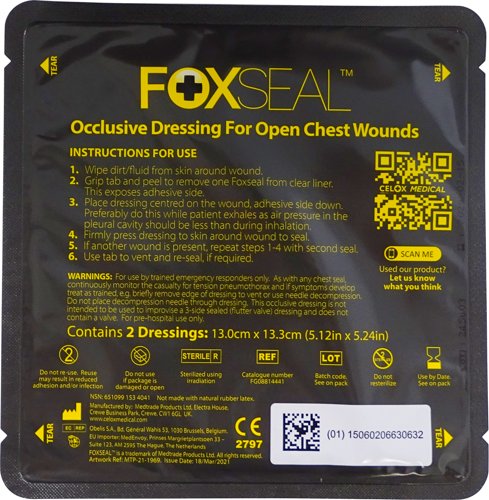 Foxseal Crease Free Chest Seal