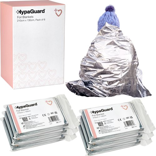 HypaGuard Foil Blanket 210cm x 130cm (Pack 6) - Q2023T