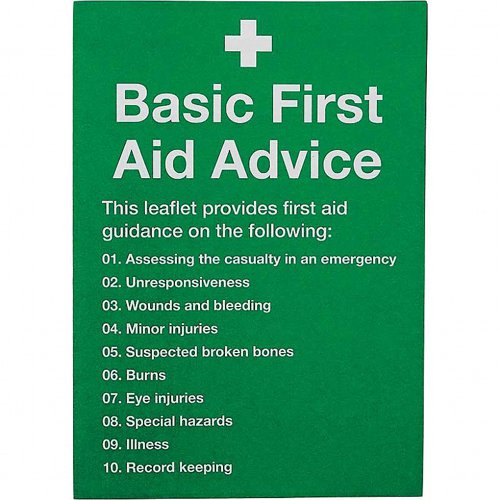 First Aid Guidance Leaflet Single