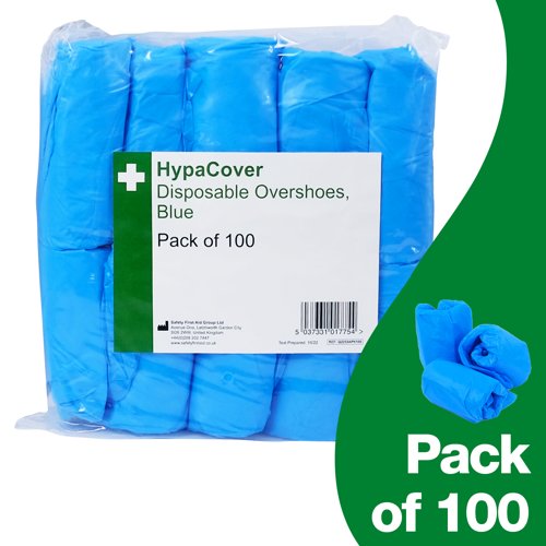 HypaCover Disposable Overshoes PK100 Blue Plastic