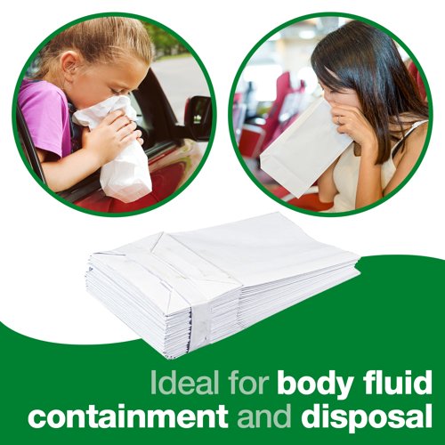 HypaClean Vomit Bags PK100 4 Bundles x 25 80gsm