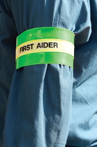 First Aider Armband Hi-Vis Glow In The Dark