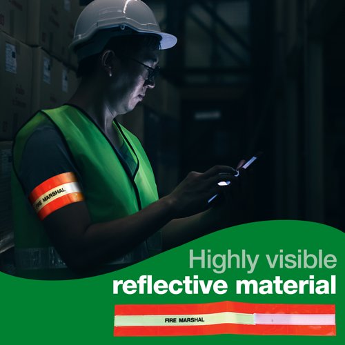 Fire Marshal Armband Hi-Vis Glow In The Dark