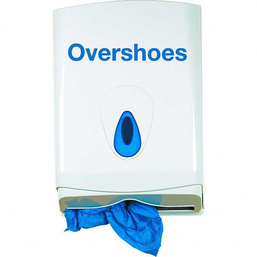 Disposable Overshoe Dispenser White, Plastic Wall Mounted