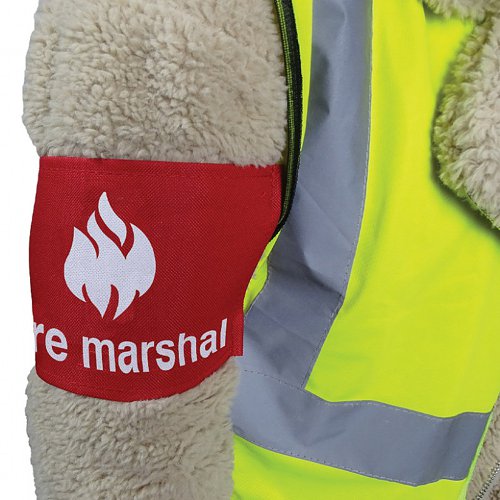 Fire Marshal Arm Band Red Contact Velcro Closure