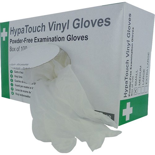 HypaTouch Vinyl Gloves SM Powder Free x 100