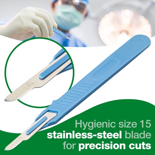 HypaEdge Scalpels Size 15 Disposable Sterile Box of 10